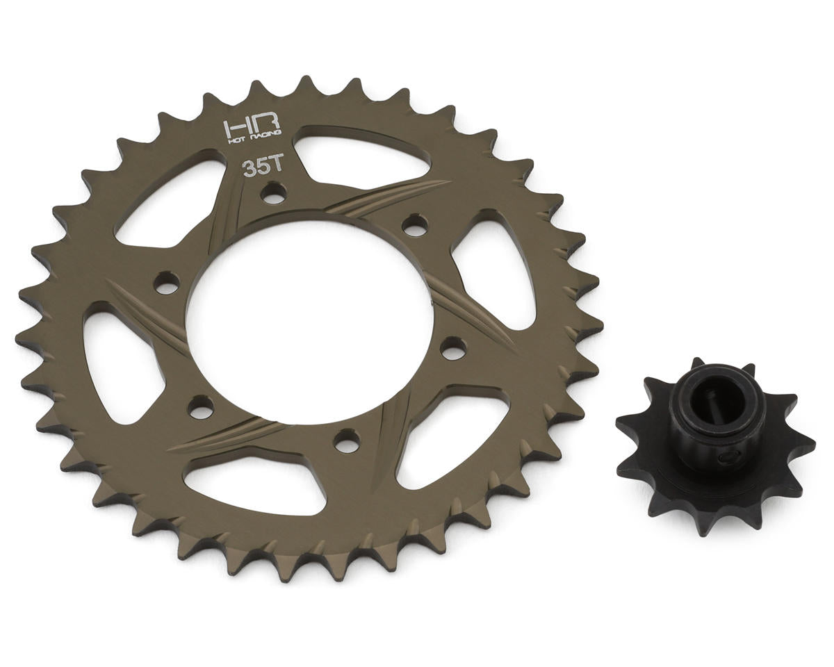 Hot Racing LPC39DRH 1:4 Losi Promoto-MX Motorcycle Speed Run Sprocket Set
