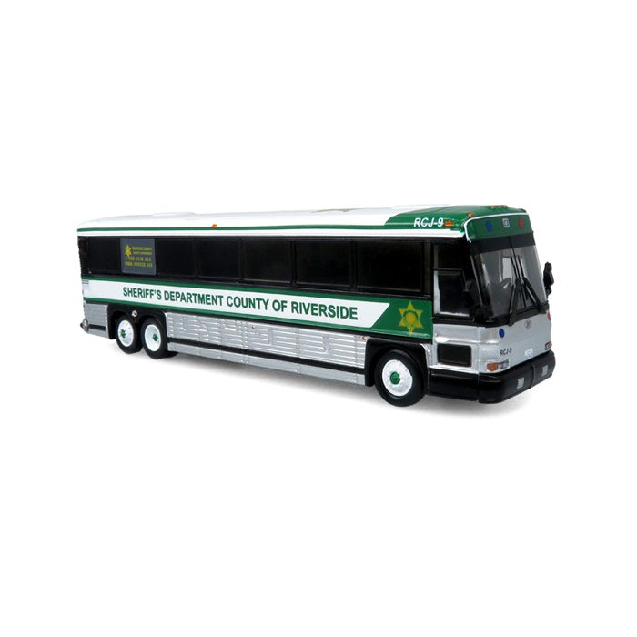 Iconic Replicas 87-0482 1:87 Riverside County Sheriff Bus MCI D4000 Coach