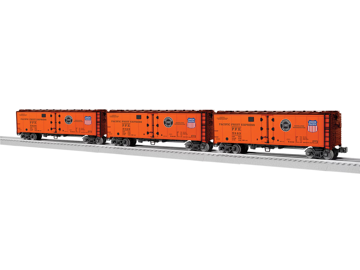 Lionel 2326330 O Pacific Fruit Express Vision Reefer (Set of 3)