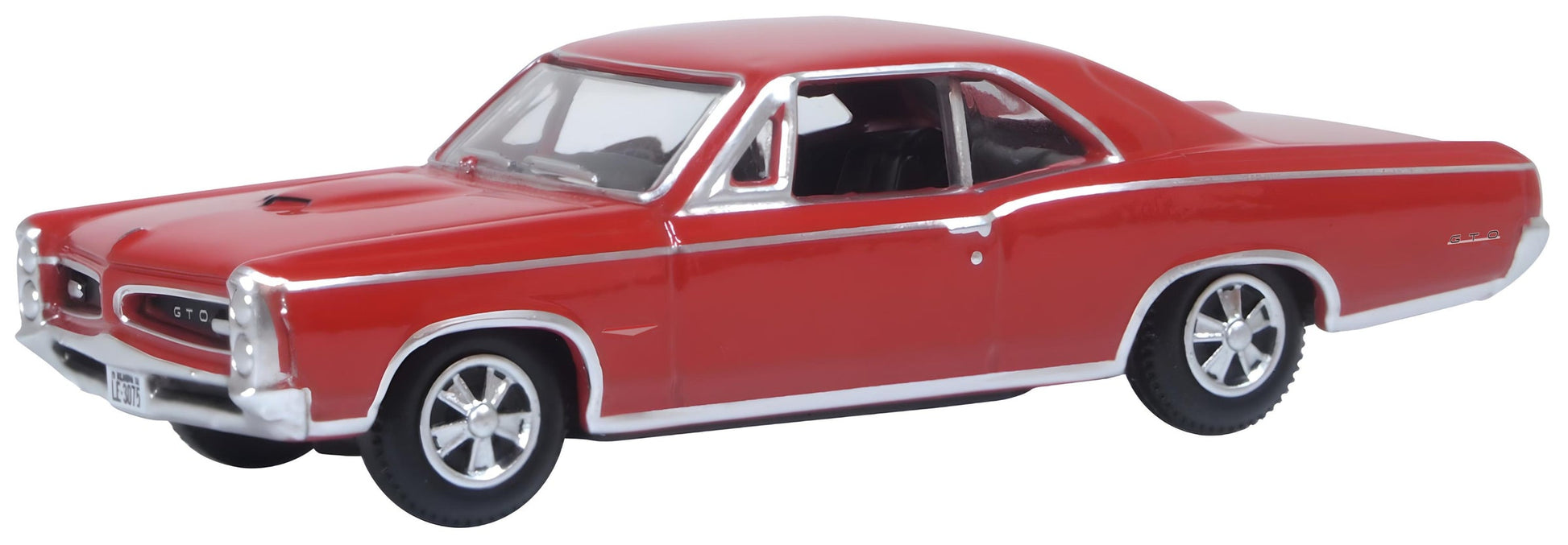Oxford Diecast 87PG66002 HO Montero Red 1966 Pontiac GTO Car