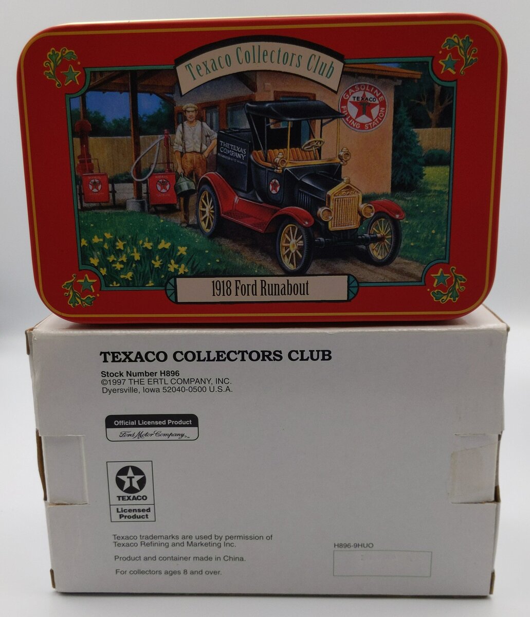 Ertl H896 1:43 Diecast "1918 Ford Runabout" Texaco Collectors Club