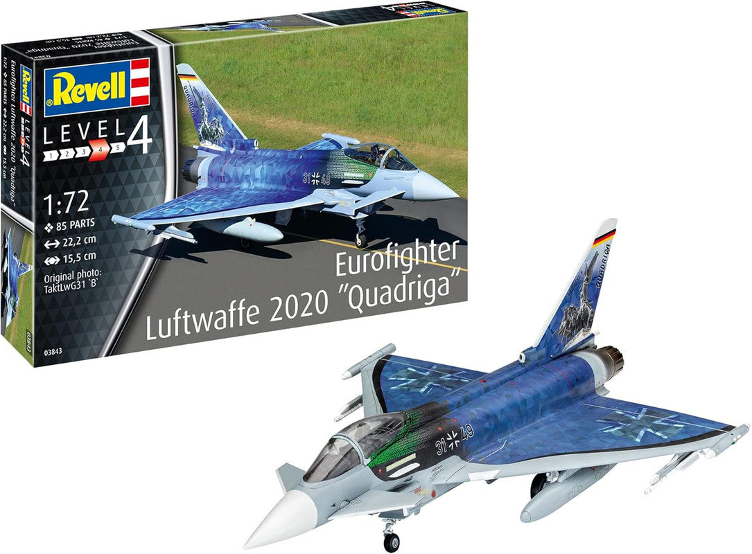 Revell of Germany 03843 1:72 Eurofighter Luftwaffe 2020 Quadriga Fighter Jet Kit