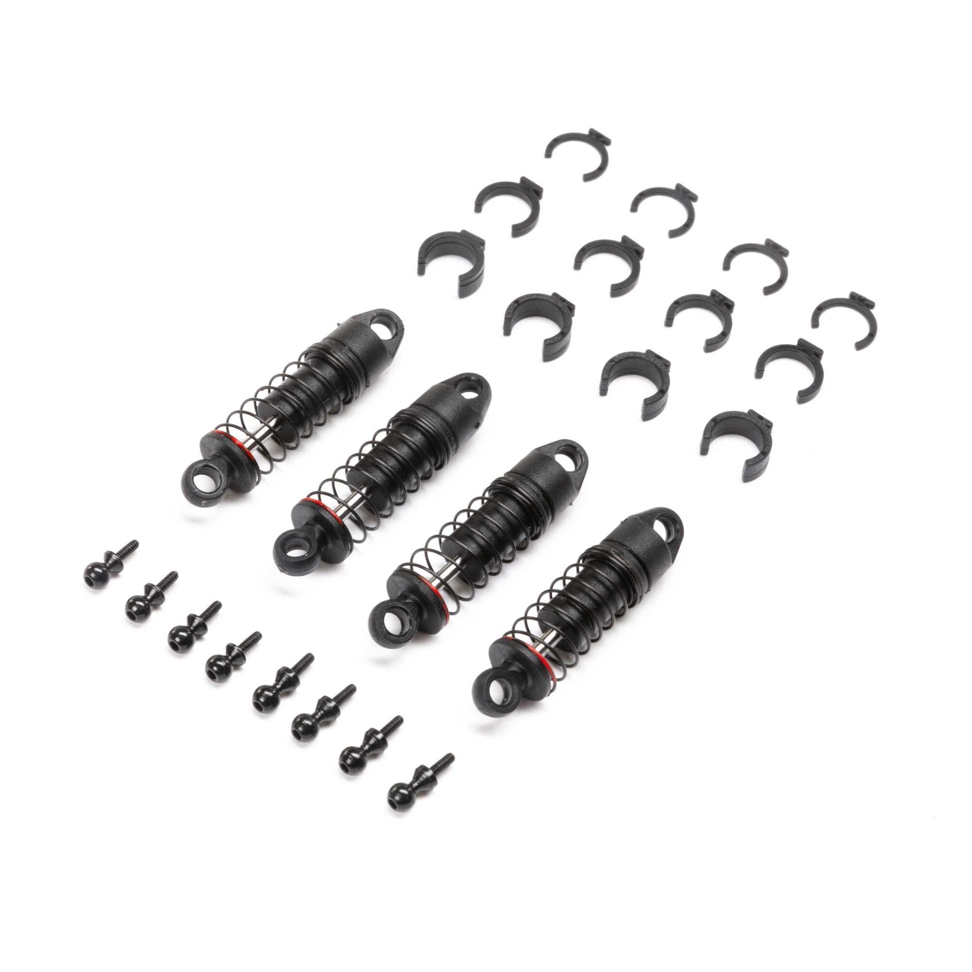Axial AXI203002 0.213 lbs 6mm Red Oil Shock Set (Pack of 4)