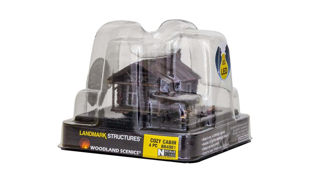Woodland Scenics BR4961 N Built-&-Ready Cozy Cabin Assembled Building