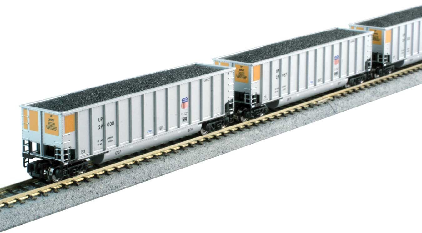 Kato 106-4631 N UP Bethgon Coalporter Freight Car with Coal Load (Set of 8) NIB