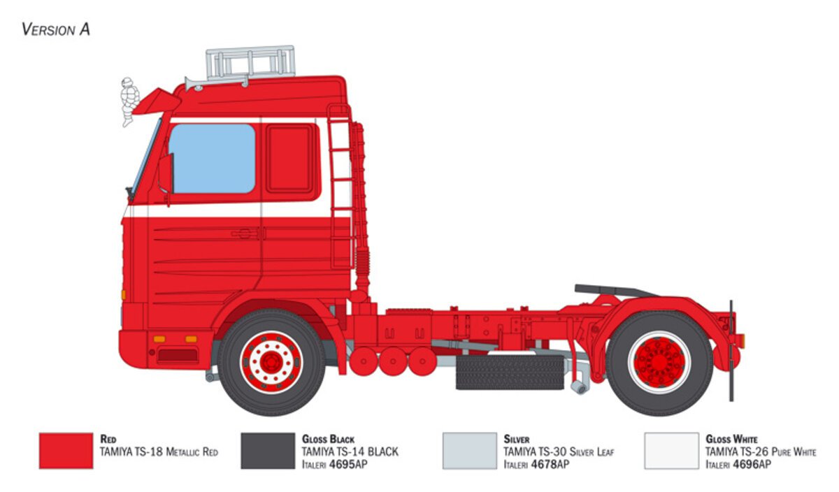 Italeri 3950 1:24 Scania R143M 500 Streamline 4x2 Truck Plastic Model Kit