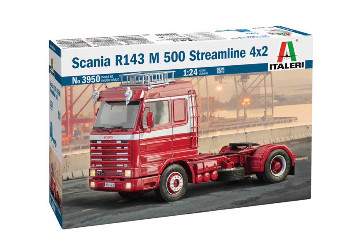 Italeri 3950 1:24 Scania R143M 500 Streamline 4x2 Truck Plastic Model Kit