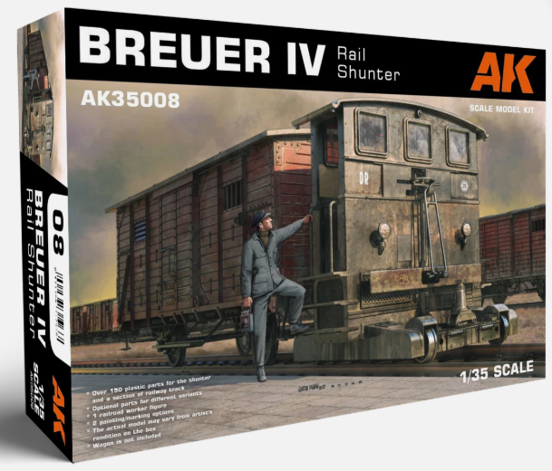 AK Interactive 35008 1:35 Breuer IV Rail Shunter Locomotive Plastic Model Kit