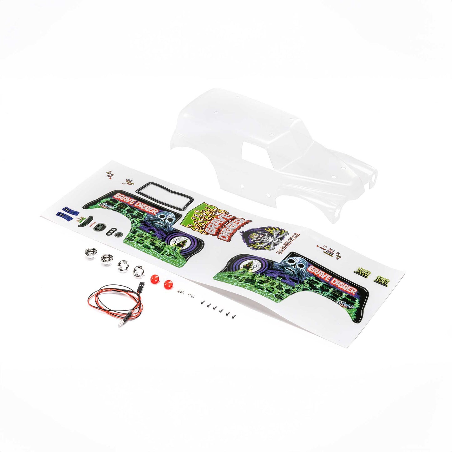 Losi LOS210045 Mini LMT Clear Grave Digger Body Set