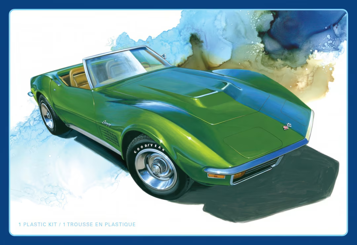 AMT 1437 1:25 1972 Chevrolet Corvette Roadster Car Plastic Model Kit