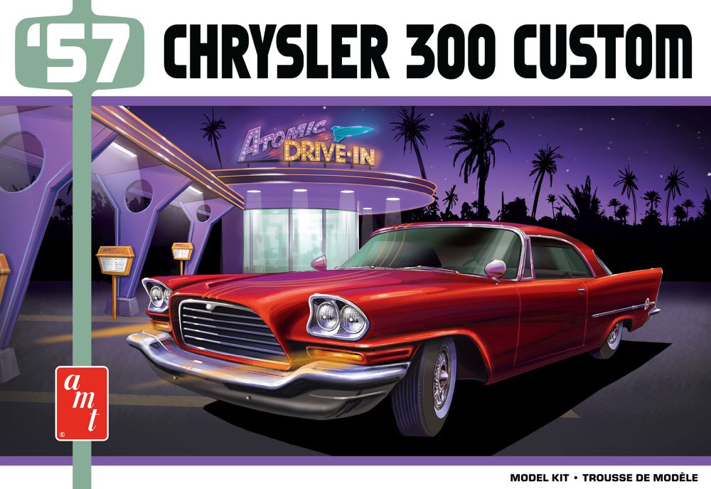 AMT 1447 1:25 1957 Chrysler 300 Custom Version Car Plastic Model Kit