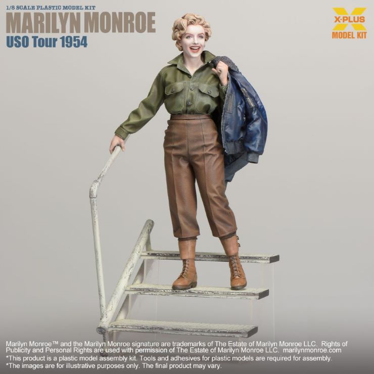X-Plus Model Kit 200245 1:8 Marilyn Monroe USO Tour 1954 Plastic Model Kit