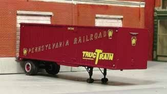 Sylvan Scale Models T-026 HO PRR 30' Single-Axle Piggyback Trailer Resin Kit
