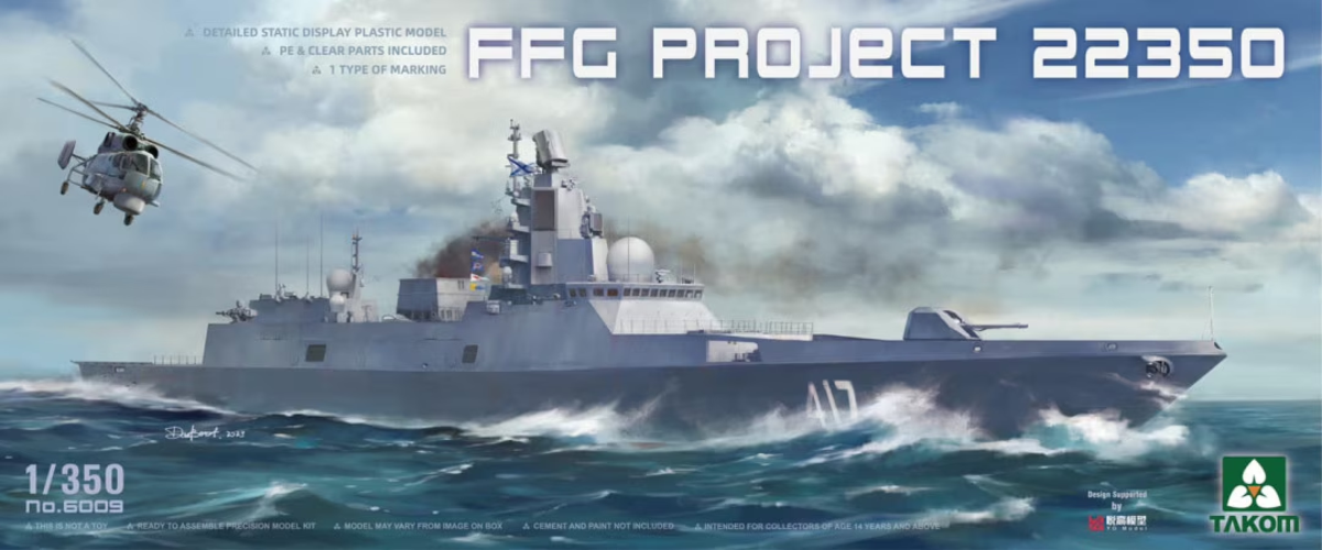 Takom 6009 1:350 FFG Project 22350 Admiral Gorshkov-Class Frigate Kit