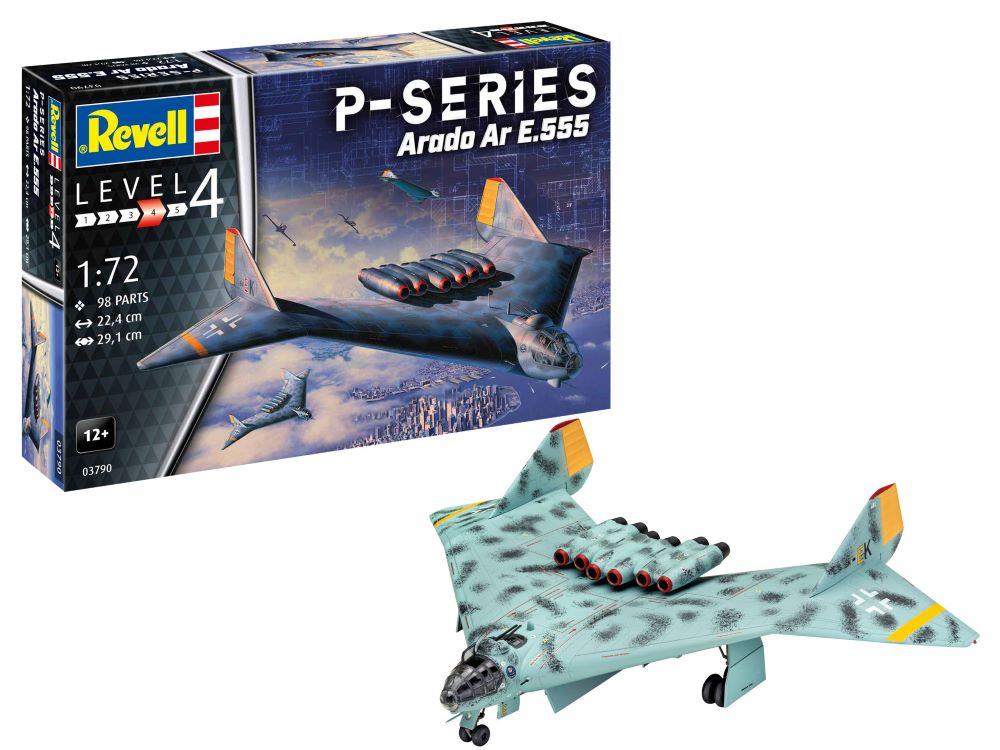 Revell of Germany 03790 1:72 Arado Ar E.555 P-Series Aircraft Plastic Model Kit