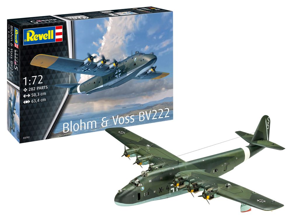 Revell of Germany 03792 1:72 Blohm & Voss BV222 Flying Boat Plastic Model Kit