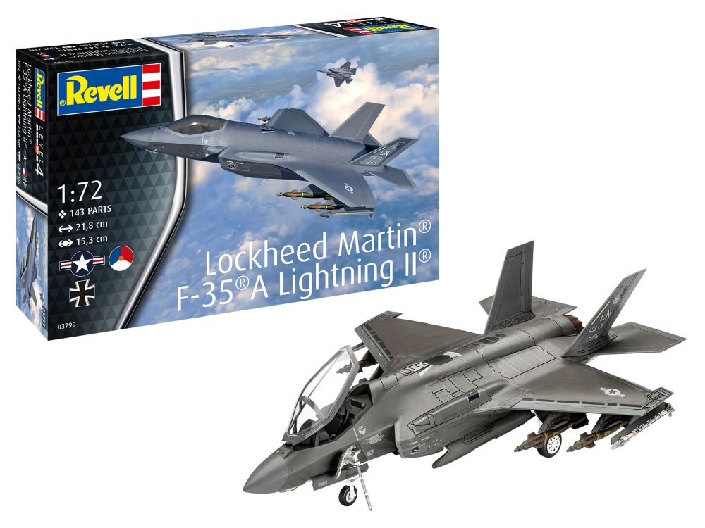 Revell of Germany 03799 1:72  F-35A Lightning II Aircraft Plastic Model Kit