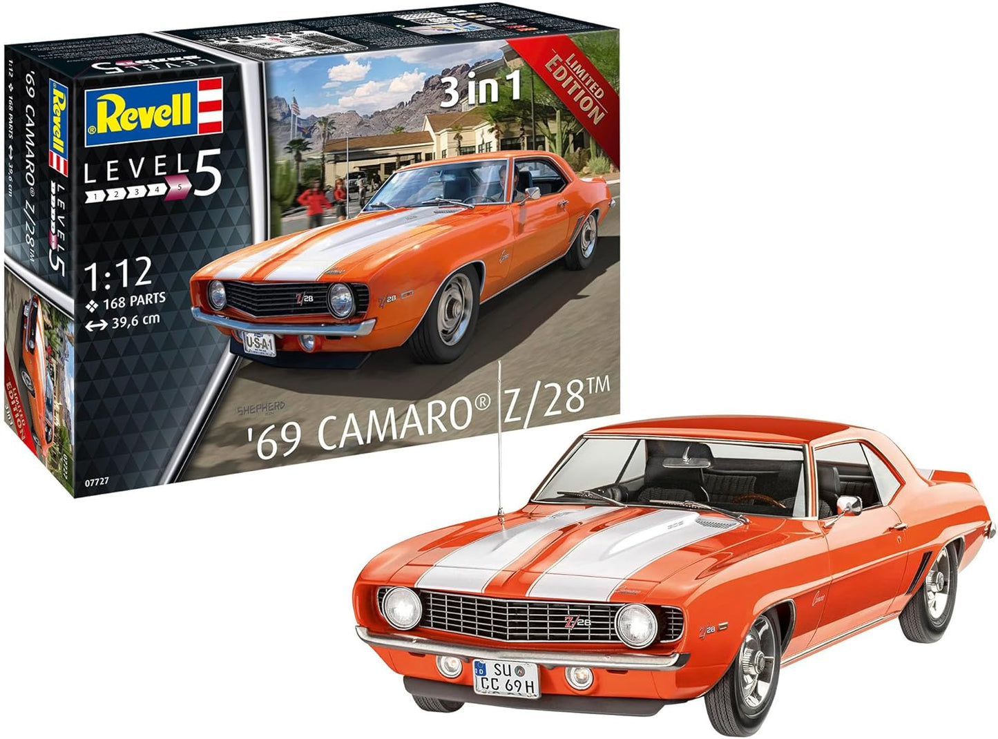 Revell of Germany 07727 1:12 1969 Chevrolet Camaro Car Plastic Model Kit