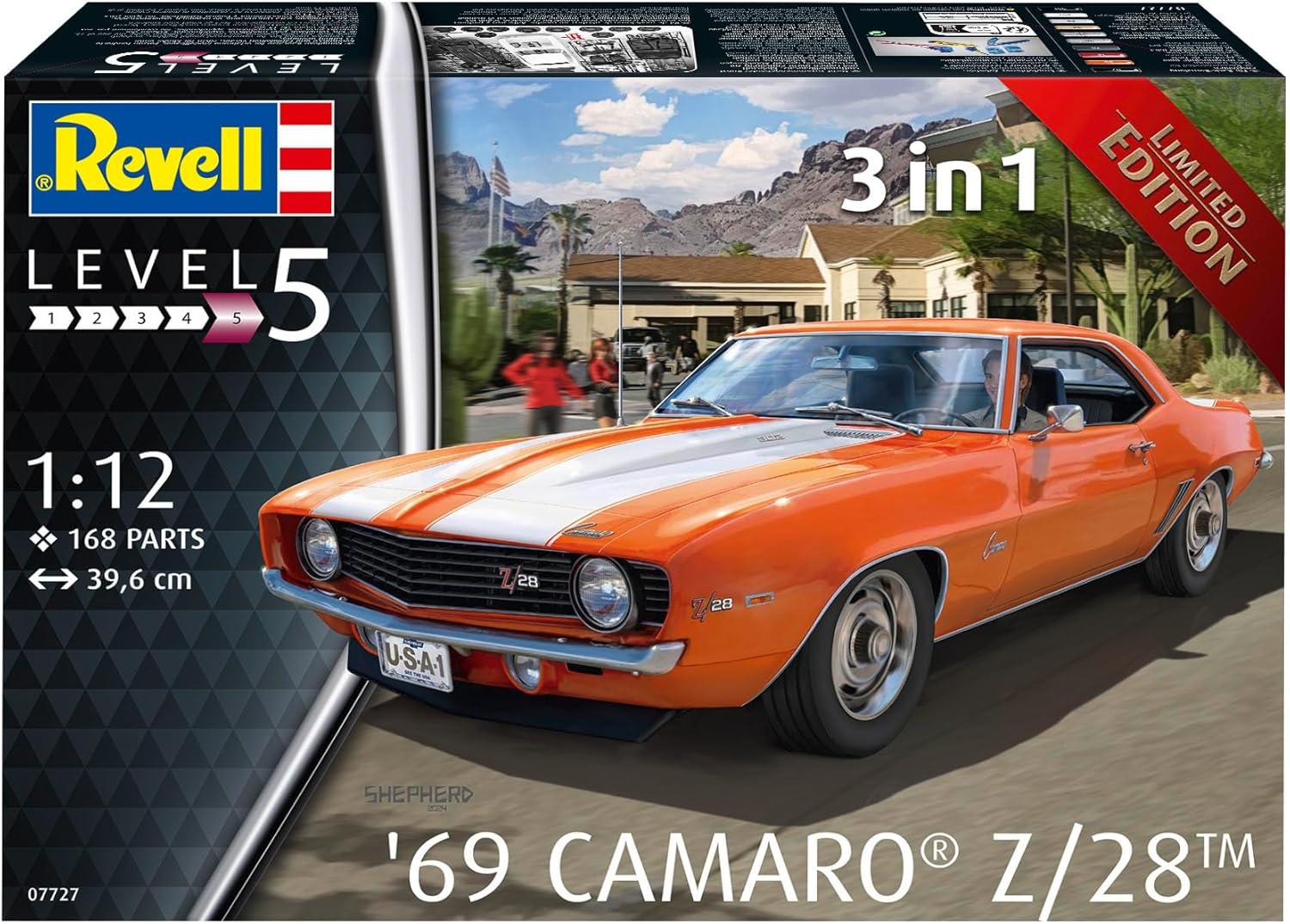 Revell of Germany 07727 1:12 1969 Chevrolet Camaro Car Plastic Model Kit