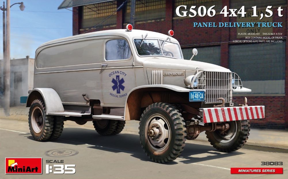 MiniArt 38083 1:35 G506 4?4 1,5 t Panel Delivery Truck Plastic Model Kit