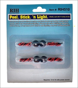 Rock Island Hobby RIH510 Peel. Stick. 'n Light. - 4 Bulbs; 11