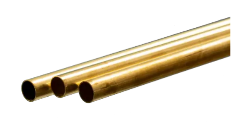 K&S 3928 10 x 1000mm 0.45 Wall Brass Tube (Single Tube)