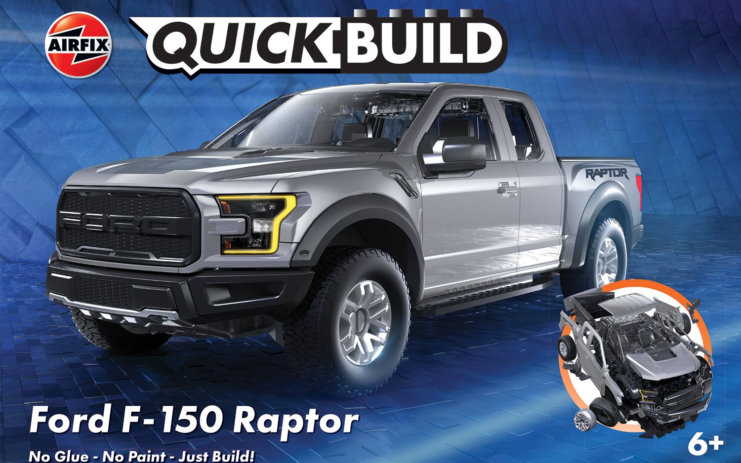 Airfix Products J6053 QUICKBUILD Grey Ford F-150 Raptor Plastic Model Kit