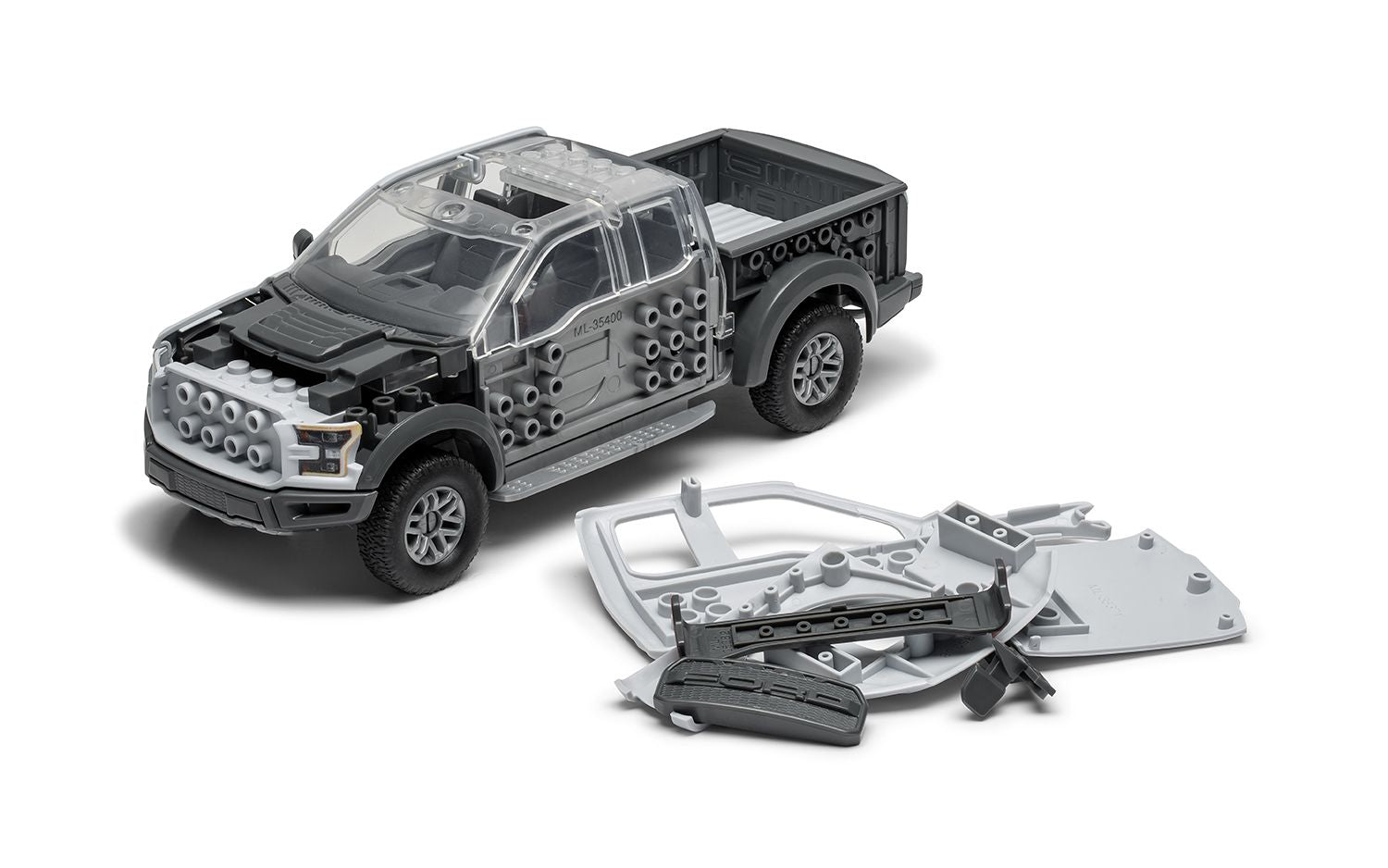 Airfix Products J6053 QUICKBUILD Grey Ford F-150 Raptor Plastic Model Kit