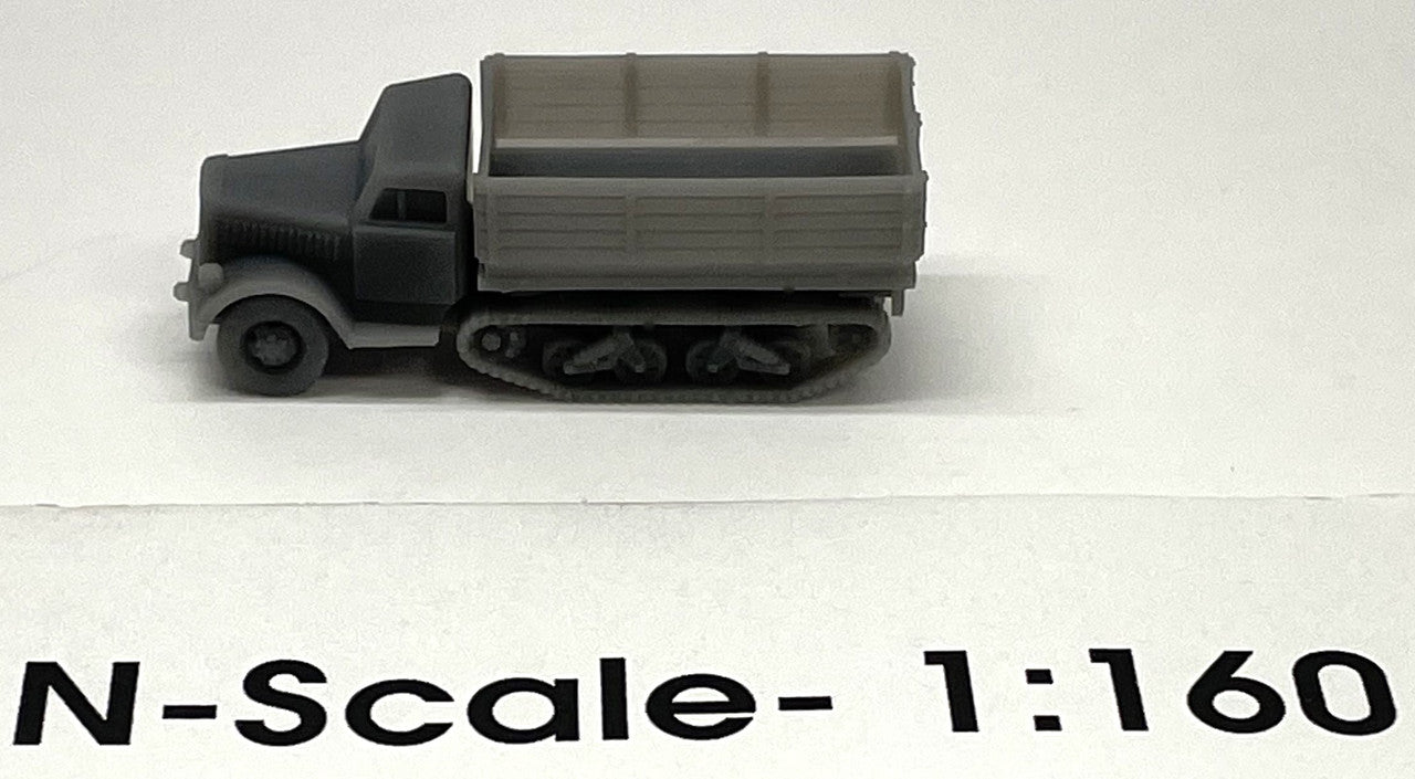 Phoenix Precision Models 30040 N Unpainted Empty Half-Track Truck 3D Printed Kit