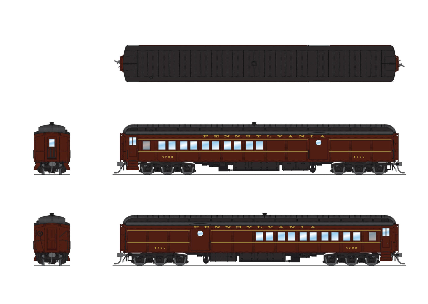Broadway Limited 8965 HO PRR "Quaker City" Heavyweight Passenger (Set of 5) NIB