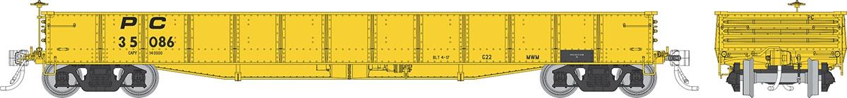 Rapido Trains 194008 HO Penn Central MOW G22 Gondola (Set of 3)