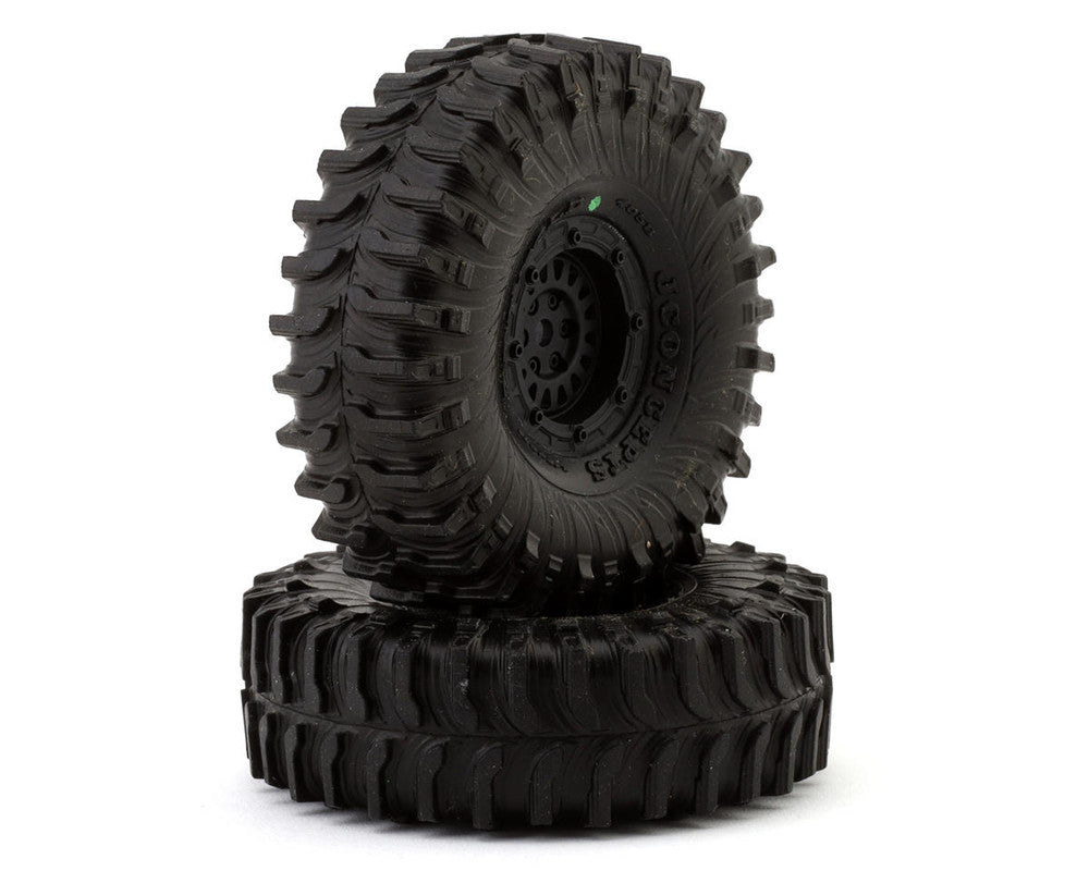 Jconcepts 4058-32913 Green The Hold 1.0" Pre-Mounted Tires with Crusher Wheels
