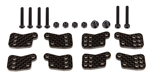 Team Associated 81649 RC8B4.1 FT Carbon Fiber Rear Hub Tower Set