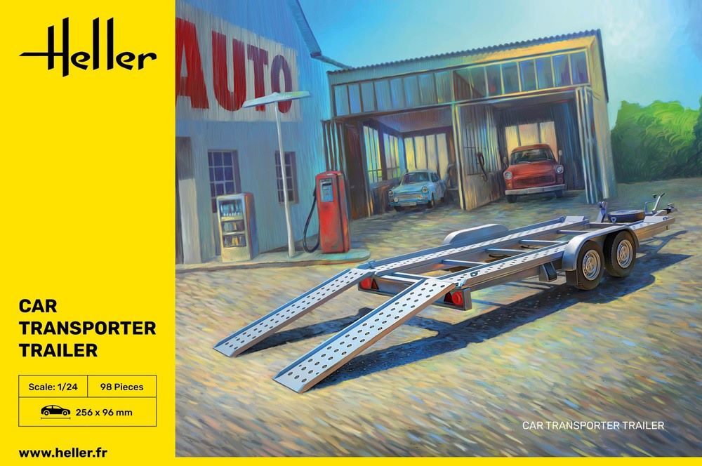 Heller 80774 1:24 Car Transporter Trailer Plastic Model Kit