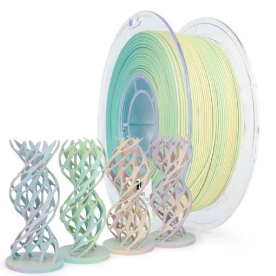 Ziro 3D Filament 129 1.75mm 3-Color Matte PLA Colorful Mist 3D Printing Filament