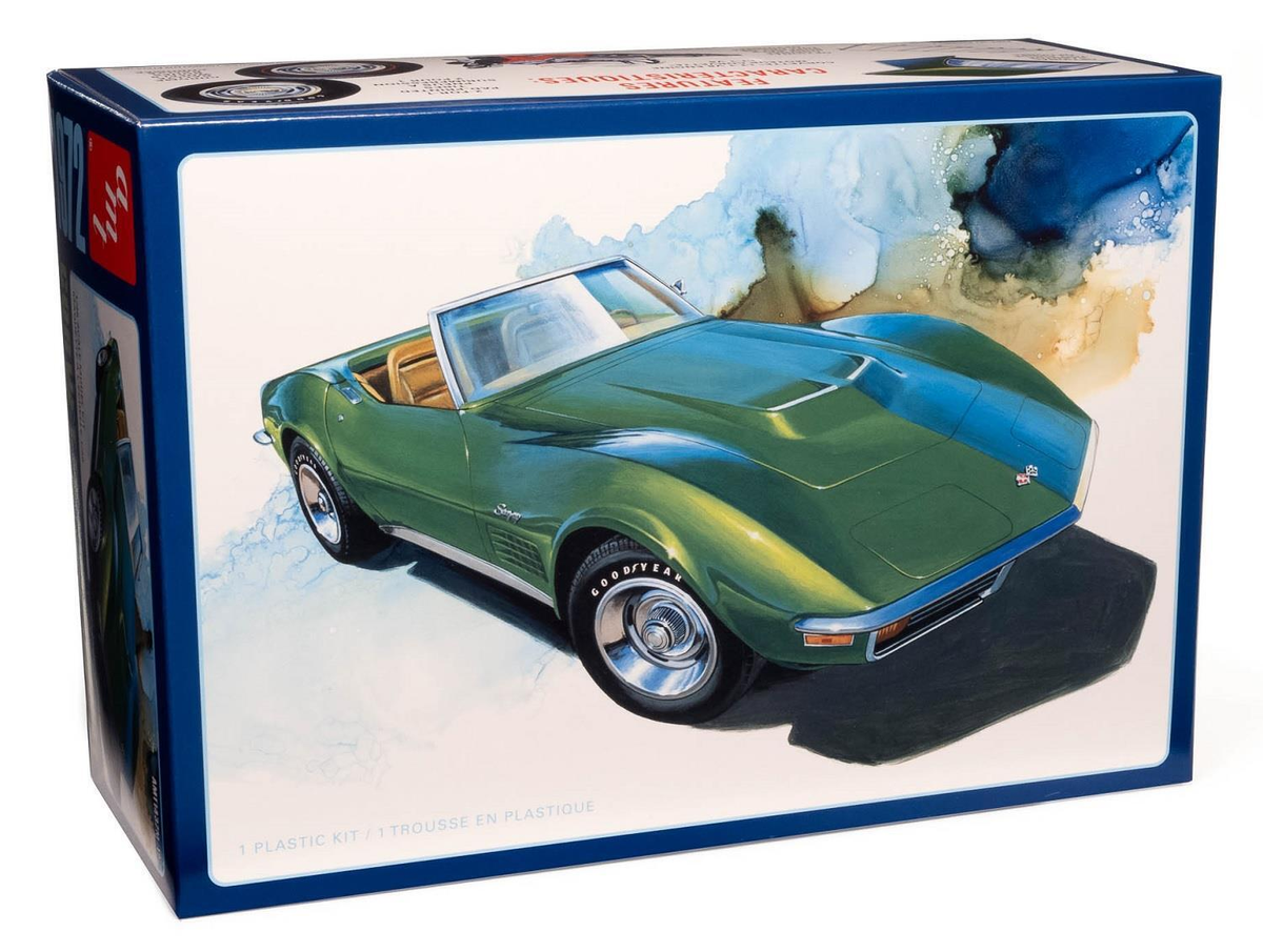 AMT 1437 1:25 1972 Chevy Corvette Roadster Car Plastic Model Kit