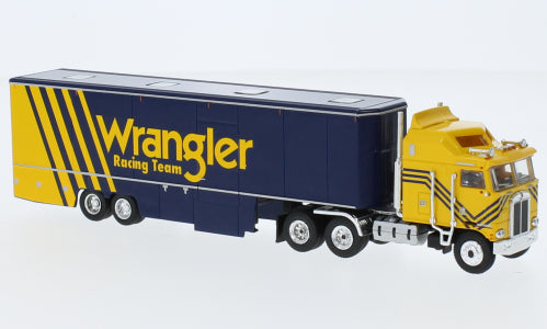 Brekina Automodelle 85737 HO Wrangler - Kenworth K100 Semi-Tractor Trailer