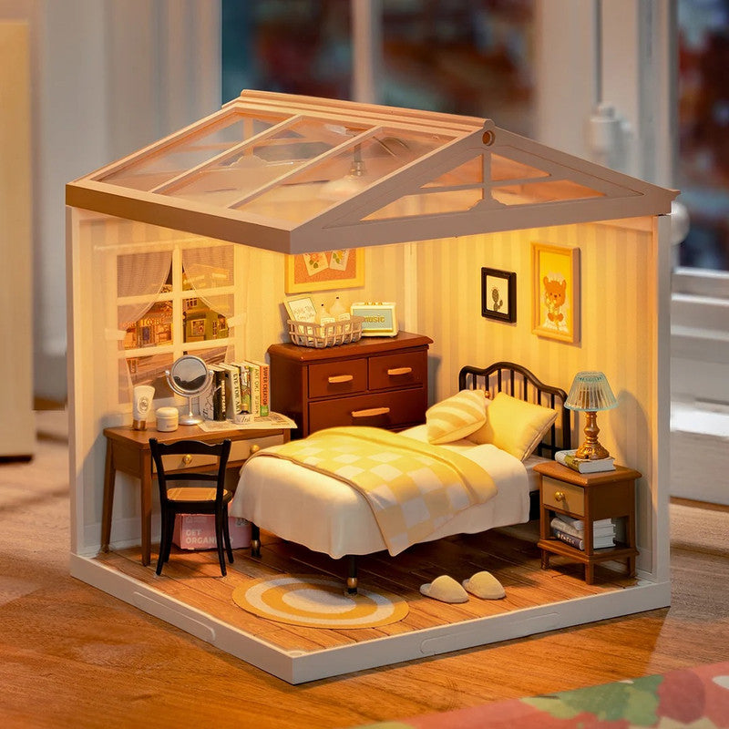 Robotime DW009 Rolife Sweet Dream Bedroom DIY Plastic Miniature House Kit