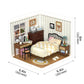 Robotime DW009 Rolife Sweet Dream Bedroom DIY Plastic Miniature House Kit