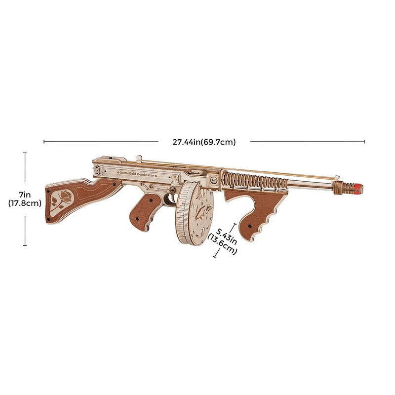 Robotime LQB01 ROKR Thompson Submachine Toy Gun 3D Wooden Puzzle