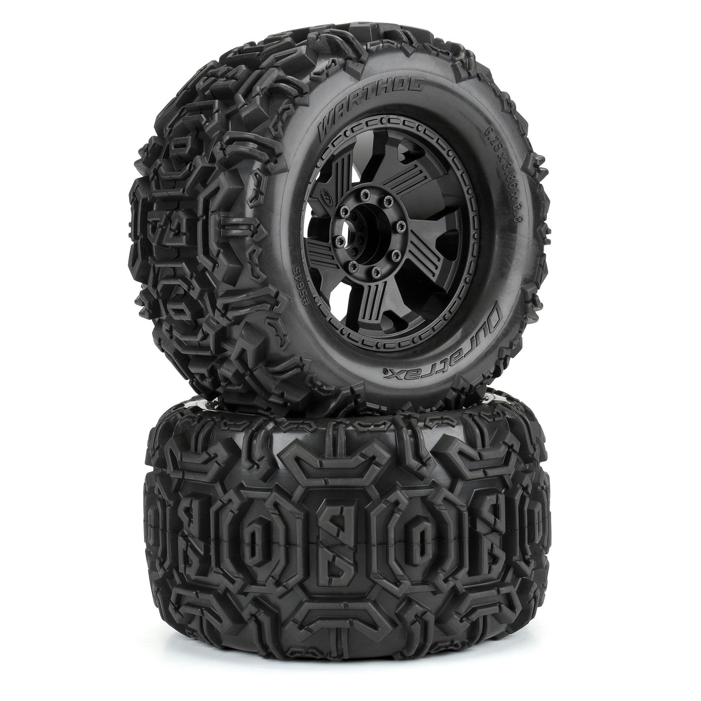 Duratrax 564510 Warthog 17mm Hex 3.8" Pre-Mounted Truck Tires (Pack of 2)