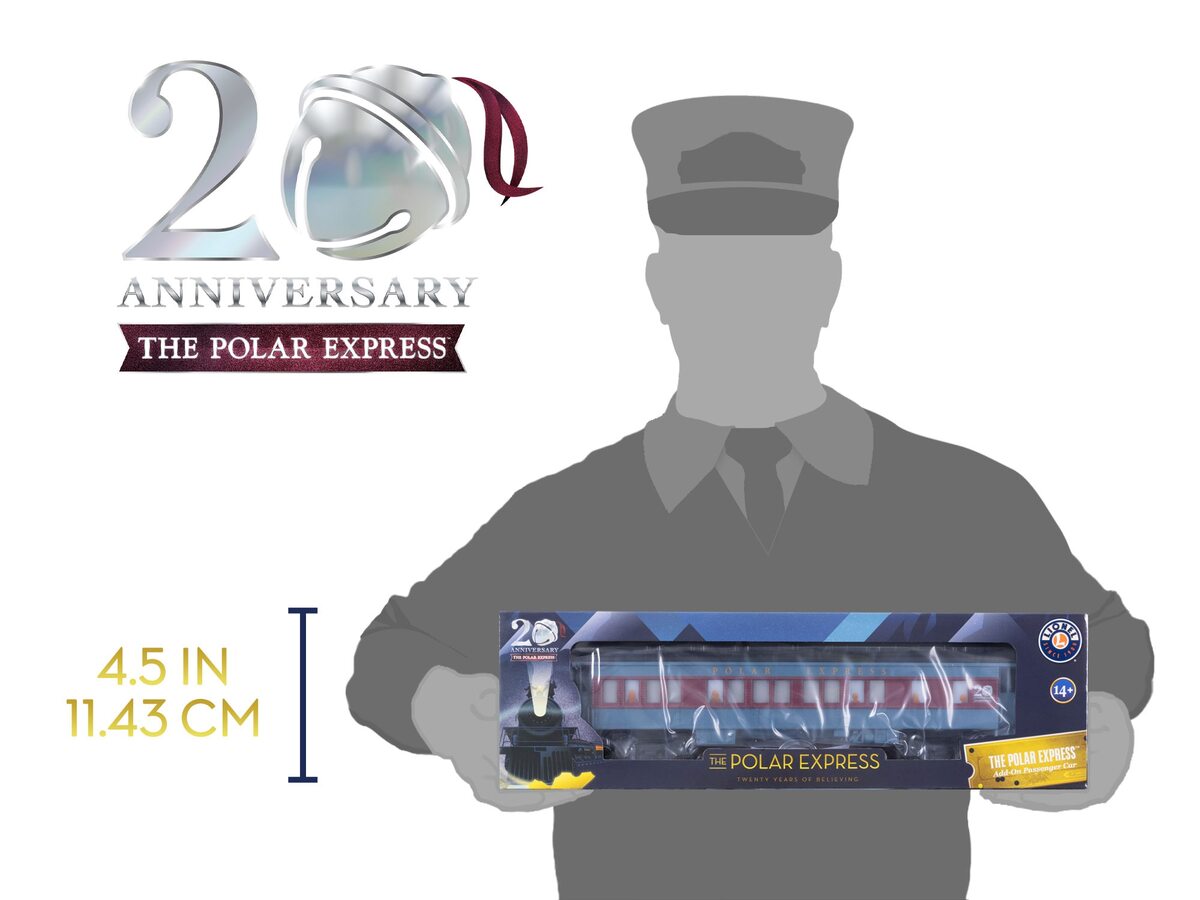Lionel 2427990 O The Polar Express 20th Anniversary Black Roof Add-On Coach