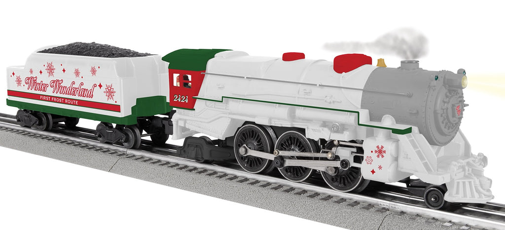 Lionel 2445090 O Winter Wonderland LionChief 2-6-2 Steam Locomotive #2424