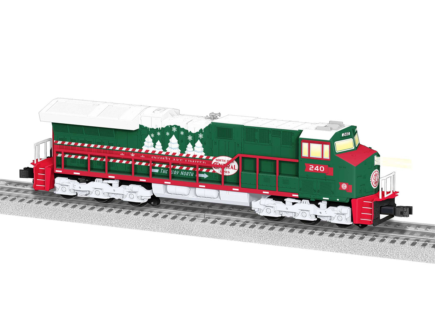 Lionel 2445190 O NPC Snowflake Limited LionChief ET44 Diesel Locomotive #240