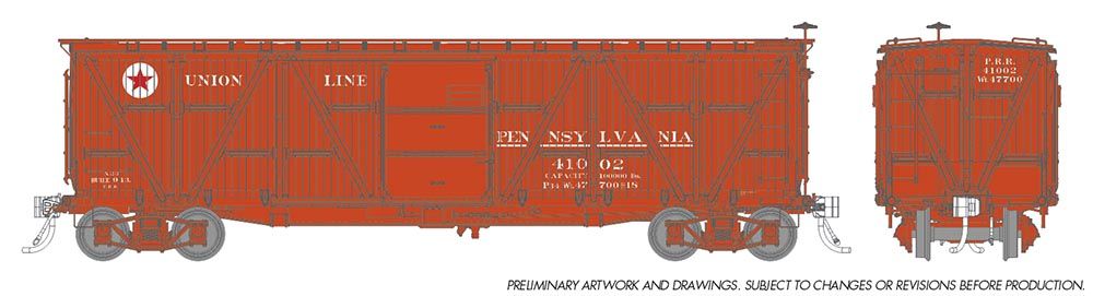 Rapido Trains 177002A HO PRR PRR X23 Boxcar Single Car