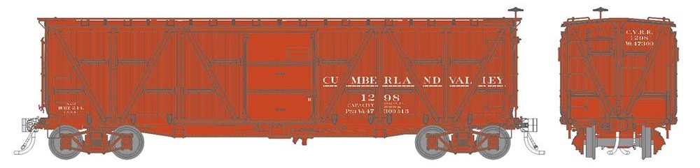 Rapido Trains 177001 HO Cumberland Valley Class X23 Wood Boxcar (Pack of 3)