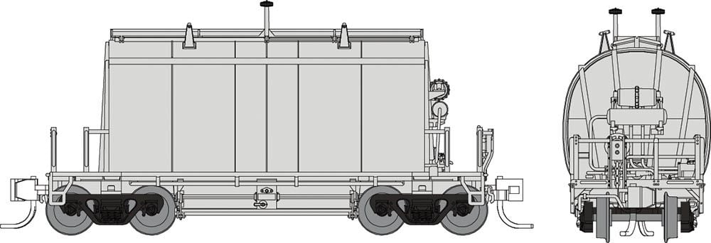Rapido Trains 543099 N Undecorated Short Barrel Ore Hopper Kit Single Car