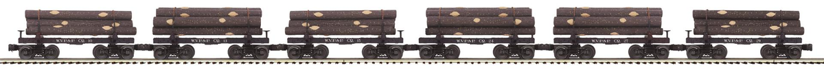 MTH 20-92335 O West Virginia Pulp & Paper Co. Skeleton Cars w/Load (Pack of 6)