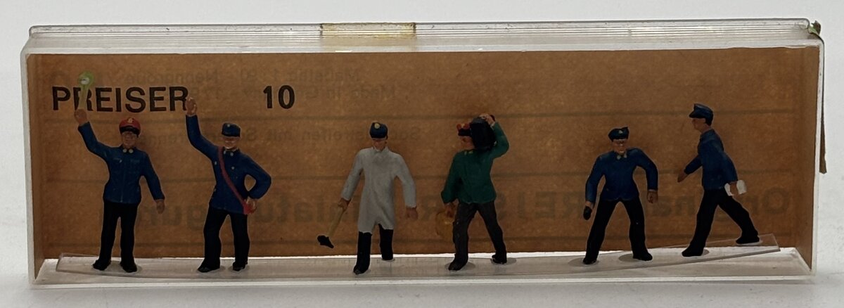 Preiser 10 HO Scale Railway Personal Pinted Figures (Set of 6)