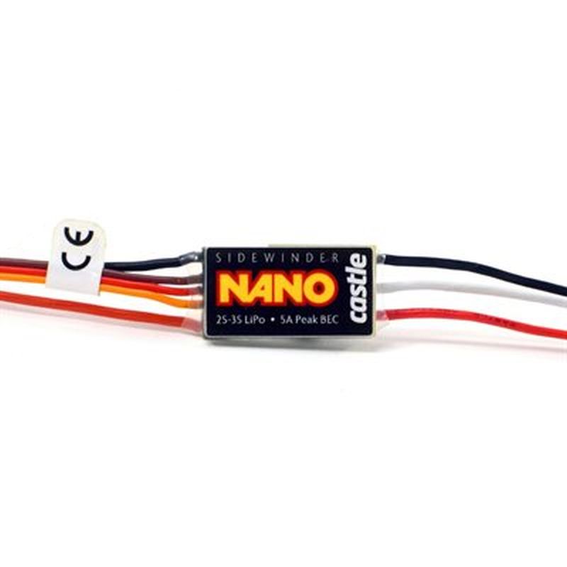 Castle Creations 010-0176-00 12.6V Sidewinder Nano Micro Brushless/Brushed ESC